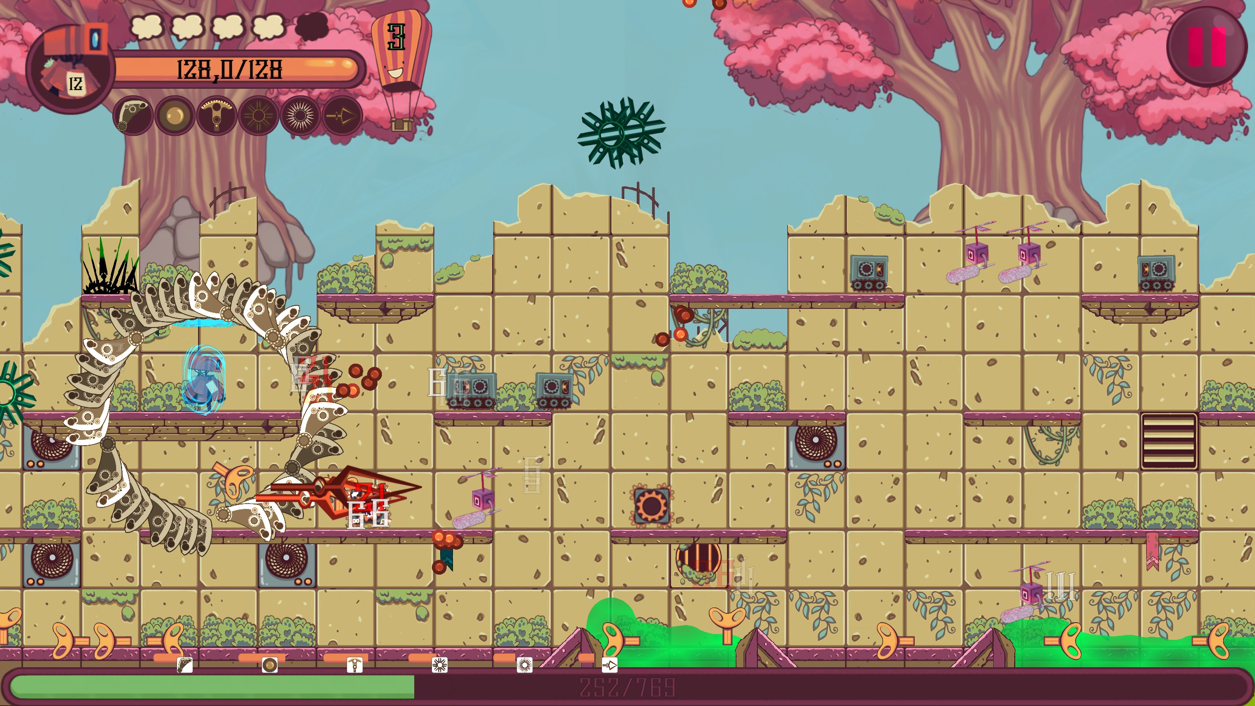 a screenshot of Clocwork Survivors gameplay